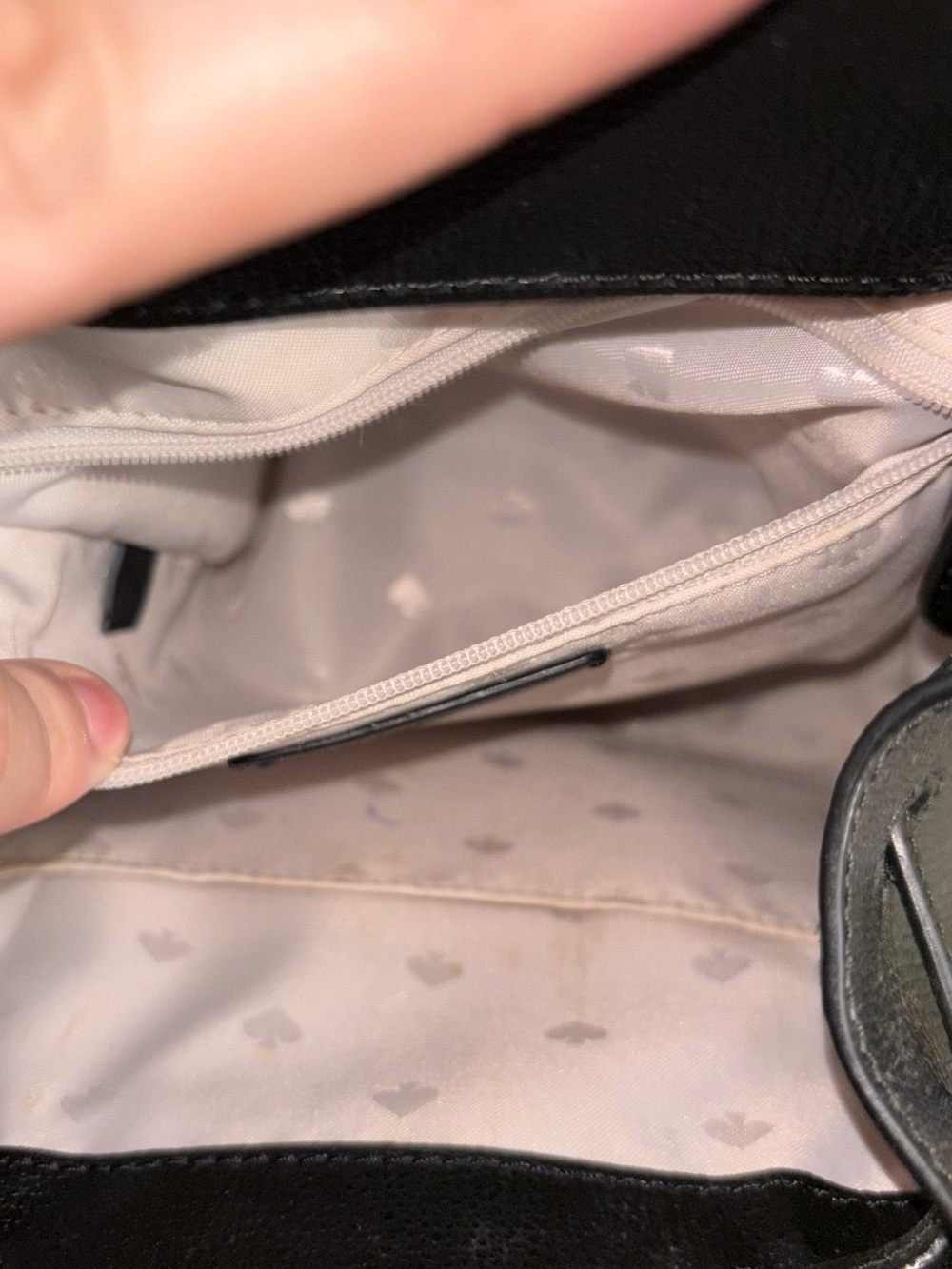 kate spade Black Pebbled Leather Backpack with Front Pocket - Picture 5 of 6